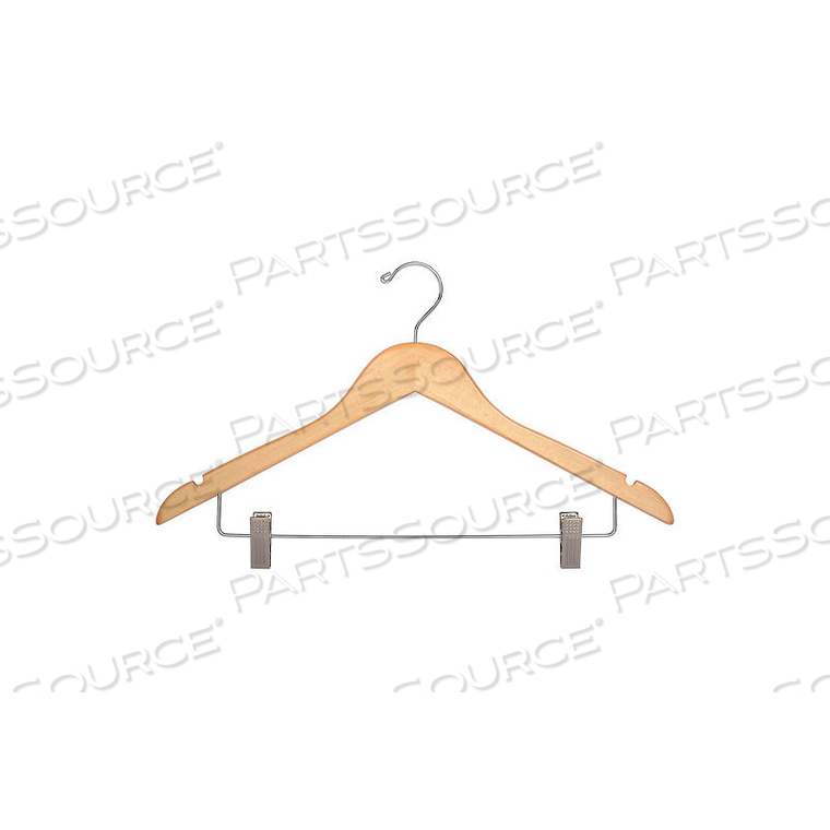 18 IN WOOD HANGER FOR LADIES SUIT/SKIRT 