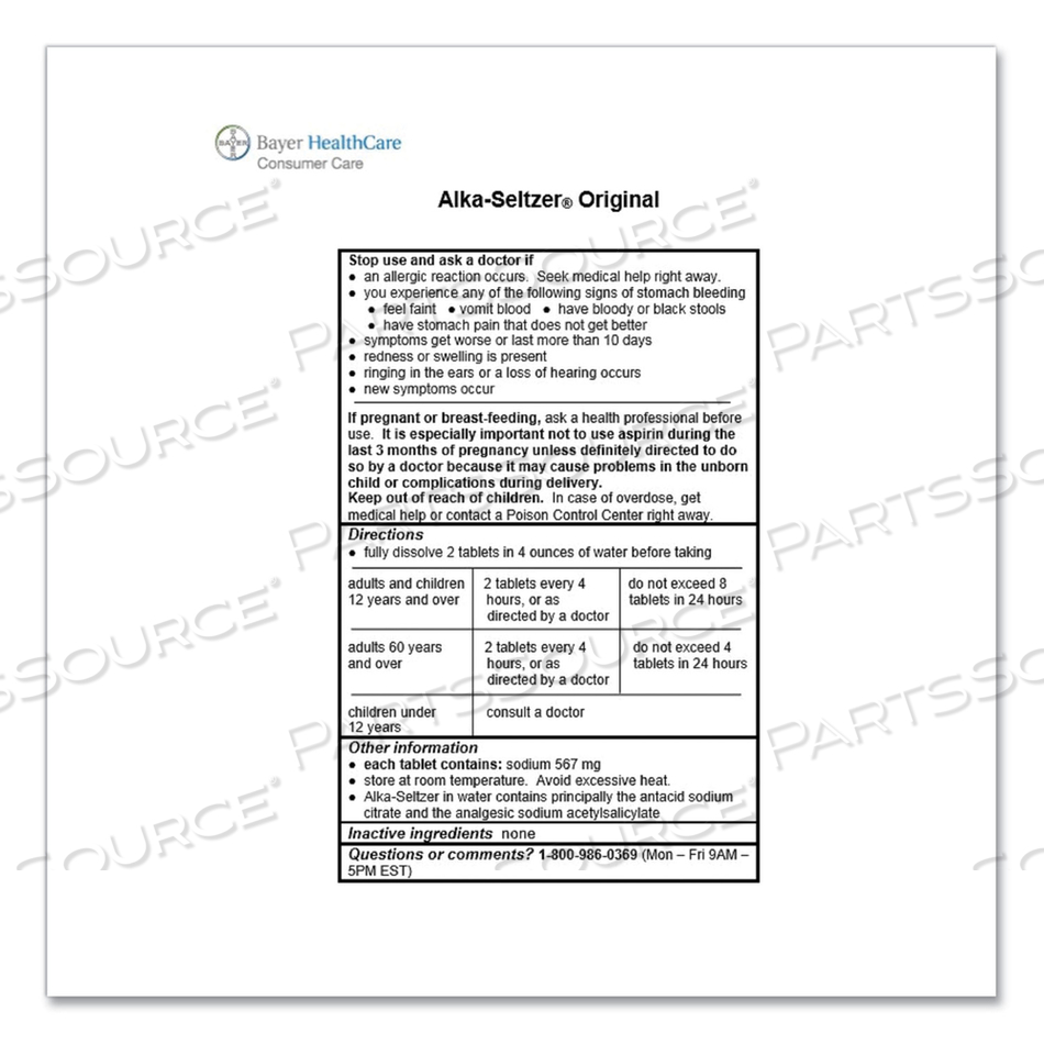 ORIGINAL STOMACH RELIEF AND PAIN RELIEF MEDICINE by Alka-Seltzer ORIGINAL STOMACH RELIEF AND PAIN RELIEF MEDICINE by Alka-Seltzer