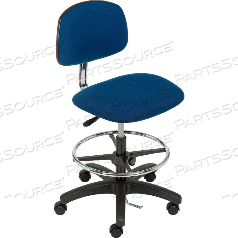 INTERION ESD STOOL - FABRIC - NAVY by E Com Inc INTERION ESD STOOL - FABRIC - NAVY by E Com Inc