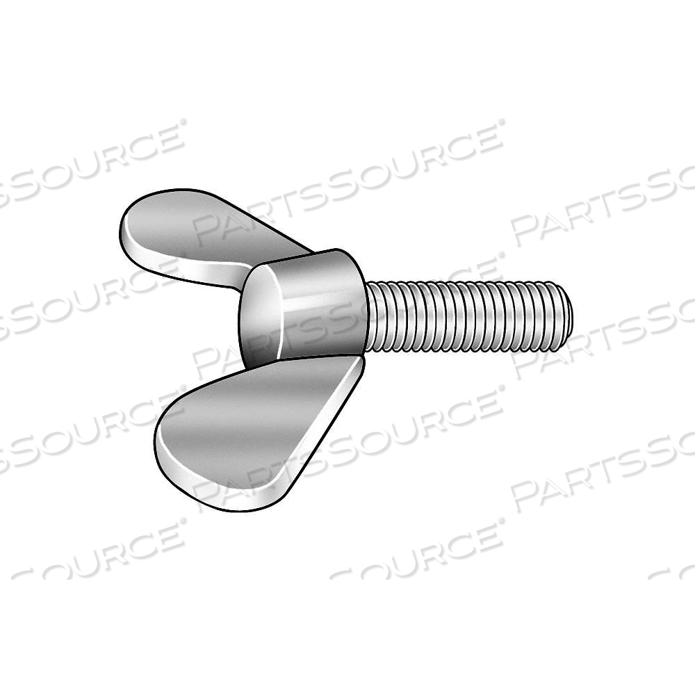 THUMB SCREW, M6-1.00 THREAD SIZE, WING, 18-8 STAINLESS STEEL, PLAIN, 40 MM LG by Approved Vendor THUMB SCREW, M6-1.00 THREAD SIZE, WING, 18-8 STAINLESS STEEL, PLAIN, 40 MM LG by Approved Vendor