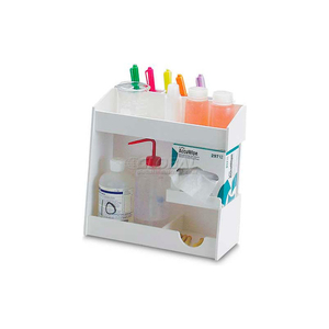 WHITE PVC SMALL PH METER SUPPLIES ORGANIZER, 12"W X 5"D X 12"H by TrippNT, Inc