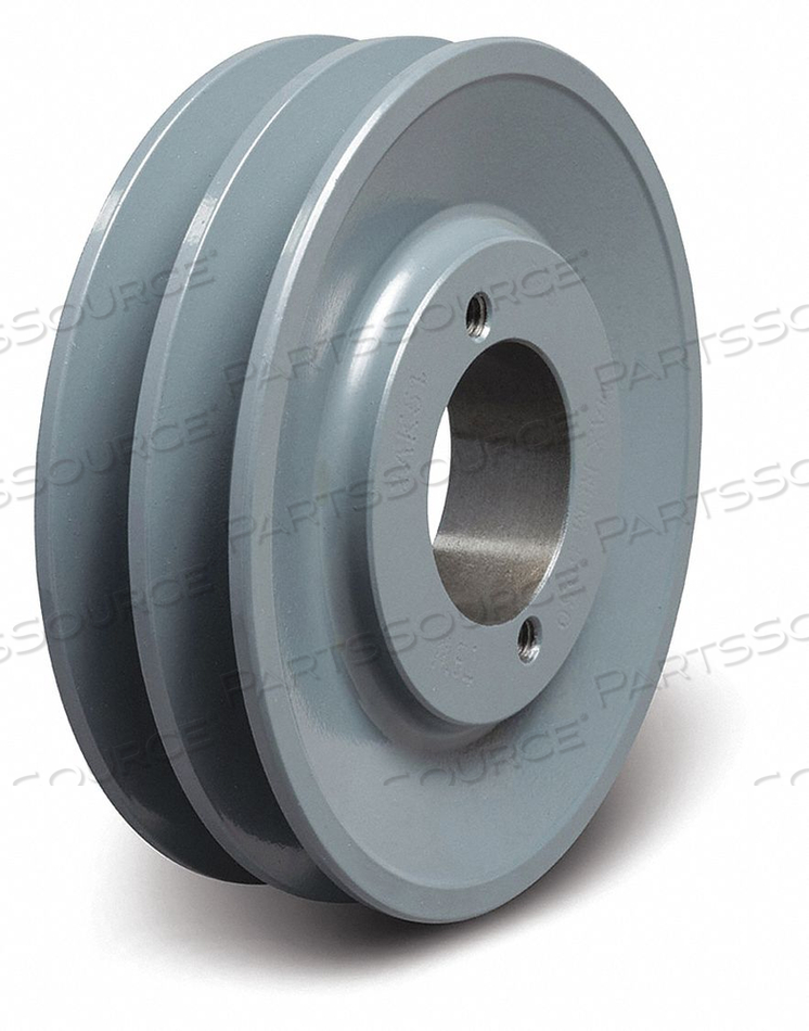 V-BELT PULLEY, BUSHED BORE, 2 GROOVE, 5.45 IN OD, FOR 3L/4L/A/AX BELT SECTION by TB Wood's