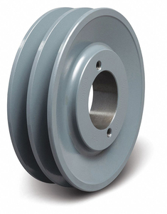 V-BELT PULLEY, BUSHED BORE, 2 GROOVE, 5.45 IN OD, FOR 3L/4L/A/AX BELT SECTION by TB Wood's