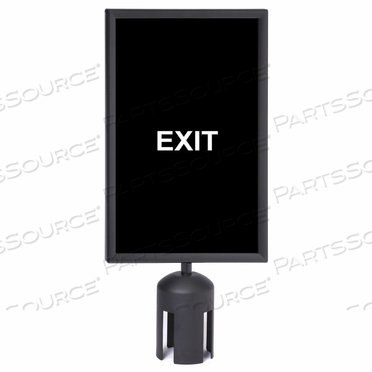 QUEUE ACRYLIC SIGN, DOUBLE SIDED, "EXIT" & "EXIT DO NOT ENTER", 7"WX11"H, BLACK/WHITE by Queue Solutions LLC