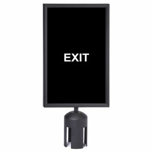 QUEUE ACRYLIC SIGN, DOUBLE SIDED, "EXIT" & "EXIT DO NOT ENTER", 7"WX11"H, BLACK/WHITE by Queue Solutions LLC