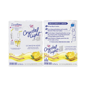 ON-THE-GO SUGAR-FREE DRINK MIX, LEMONADE, 0.17 OZ SINGLE-SERVING TUBES, 30/PACK, 2 PACKS/BOX by Crystal Light