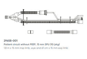 1.8M X 15MM PATIENT CIRCUIT ASSEMBLY WITH GAS SAMPLING LINE by Vyaire Respiratory Diagnostics LLC.