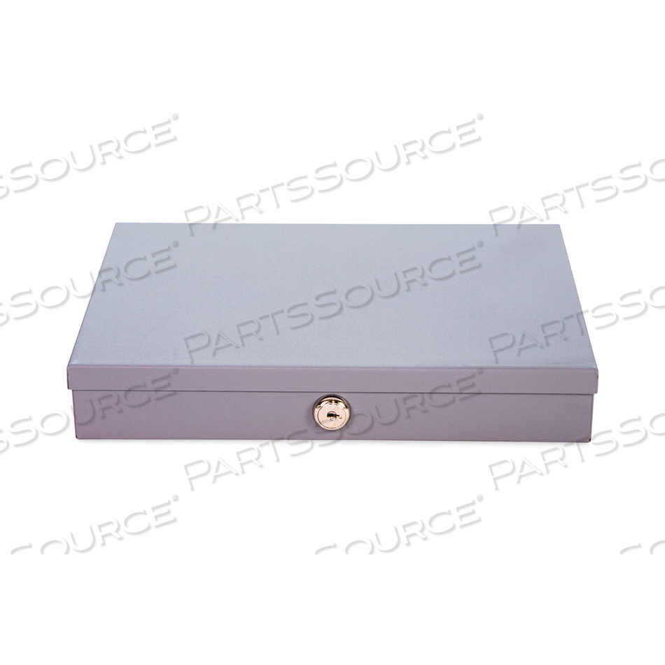 HEAVY DUTY LOW PROFILE CASH BOX, 6 COMPARTMENTS, 11.5 X 8.2 X 2.2, GRAY by CONTROLTEK