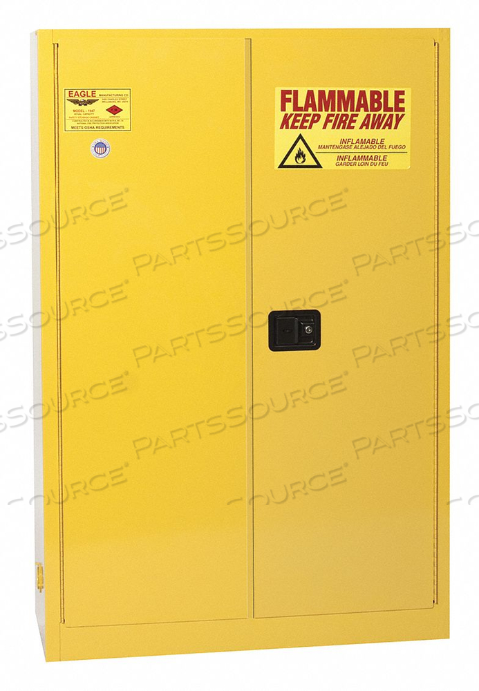 FLAMMABLE LIQUID SAFETY CABINET YELLOW by Eagle FLAMMABLE LIQUID SAFETY CABINET YELLOW by Eagle