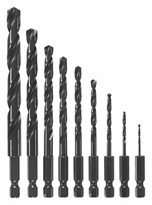 DRILL BIT SET 9 PCS. BLACK OXIDE FINISH by Bosch Tools DRILL BIT SET 9 PCS. BLACK OXIDE FINISH by Bosch Tools