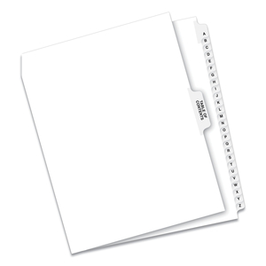 PREPRINTED LEGAL EXHIBIT SIDE TAB INDEX DIVIDERS, AVERY STYLE, 27-TAB, A TO Z, 11 X 8.5, WHITE, 1 SET by Avery