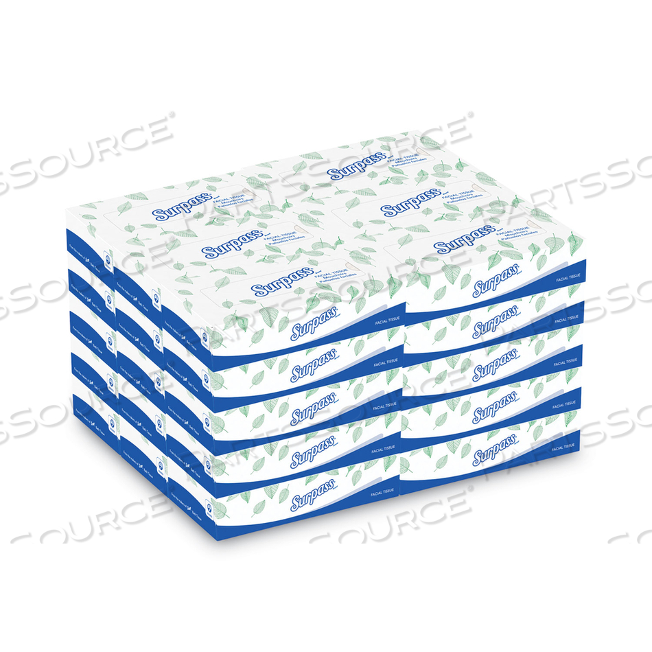 FACIAL TISSUE FOR BUSINESS, 2-PLY, WHITE, FLAT BOX/BOX by Surpass FACIAL TISSUE FOR BUSINESS, 2-PLY, WHITE, FLAT BOX/BOX by Surpass