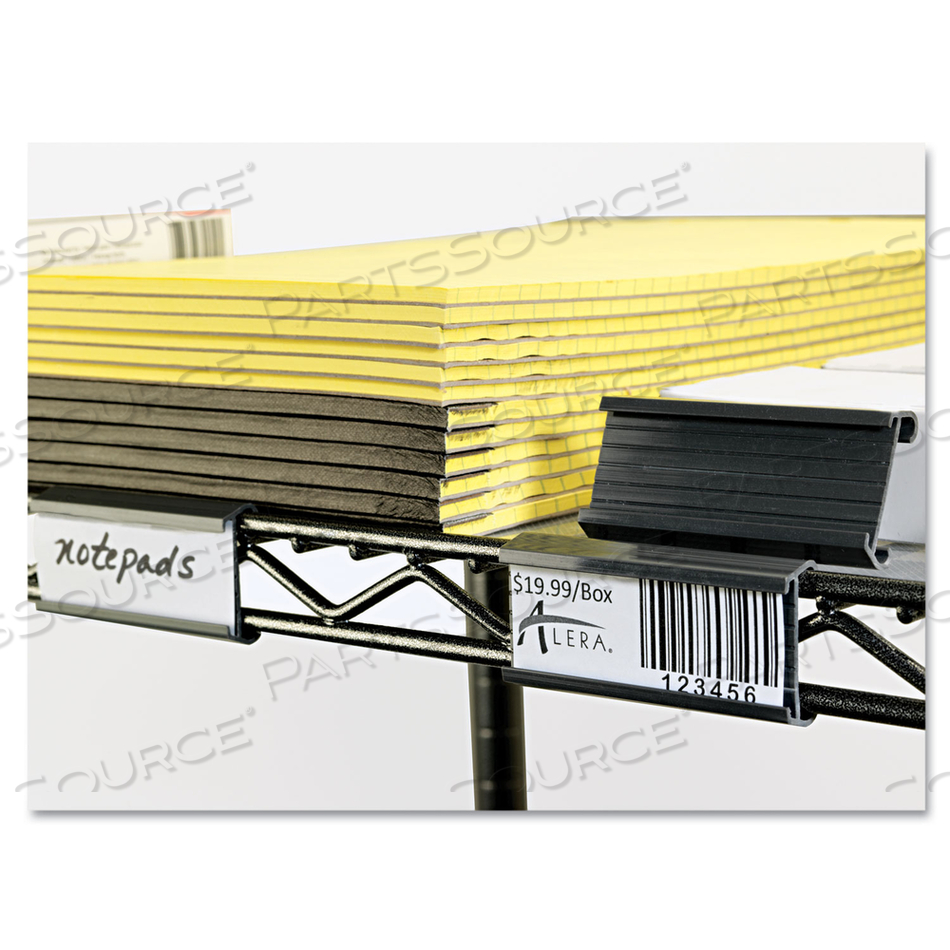 WIRE SHELVING SHELF TAG, SIDE LOAD, 3" LONG, GRAY by Alera WIRE SHELVING SHELF TAG, SIDE LOAD, 3" LONG, GRAY by Alera