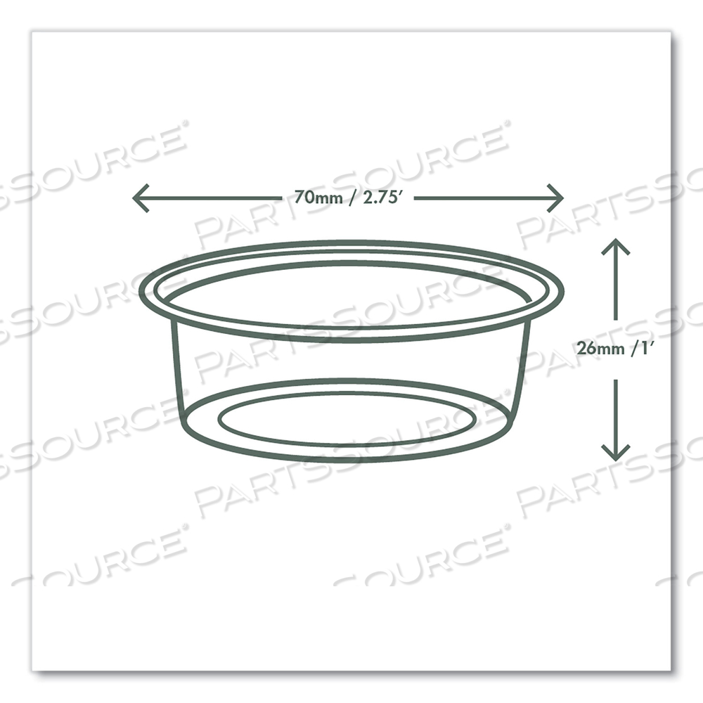 PORTION POTS, 2 OZ, CLEAR by Vegware