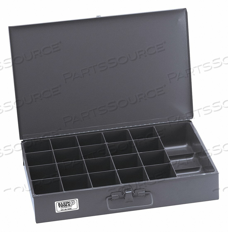 EXTRA-LARGE PARTS-STORAGE BOX, 21-COMPARTMENT by Klein Tools