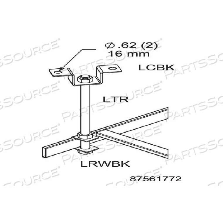 RACK TO RUNWAY BRKT QTY 10 BLK, STEEL/BLACK 