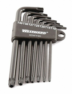 TAMPER RESISTANT TORX KEY SET 7 PIECES by Westward