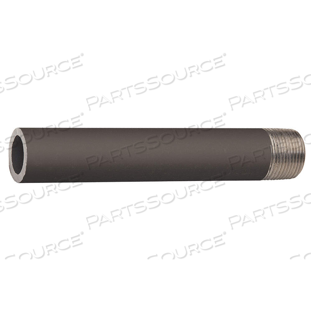 NIPPLE, BLACK STEEL, 3/4 IN NOMINAL PIPE SIZE, 6 IN LG, THREADED ON ONE END, SCHEDULE 80, MALE NPT by Approved Vendor