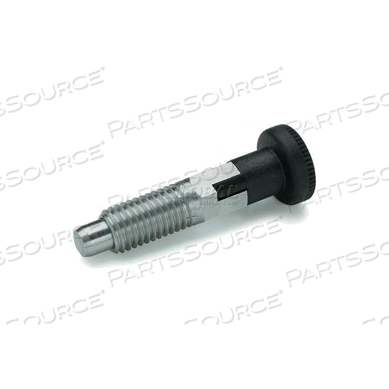 GN717 INDEXING PLUNGER W/ KNOB LOCK-OUT ZINC 6.0X22.0N PRESSURE M12X1.75 THREAD 8X8MM PIN 