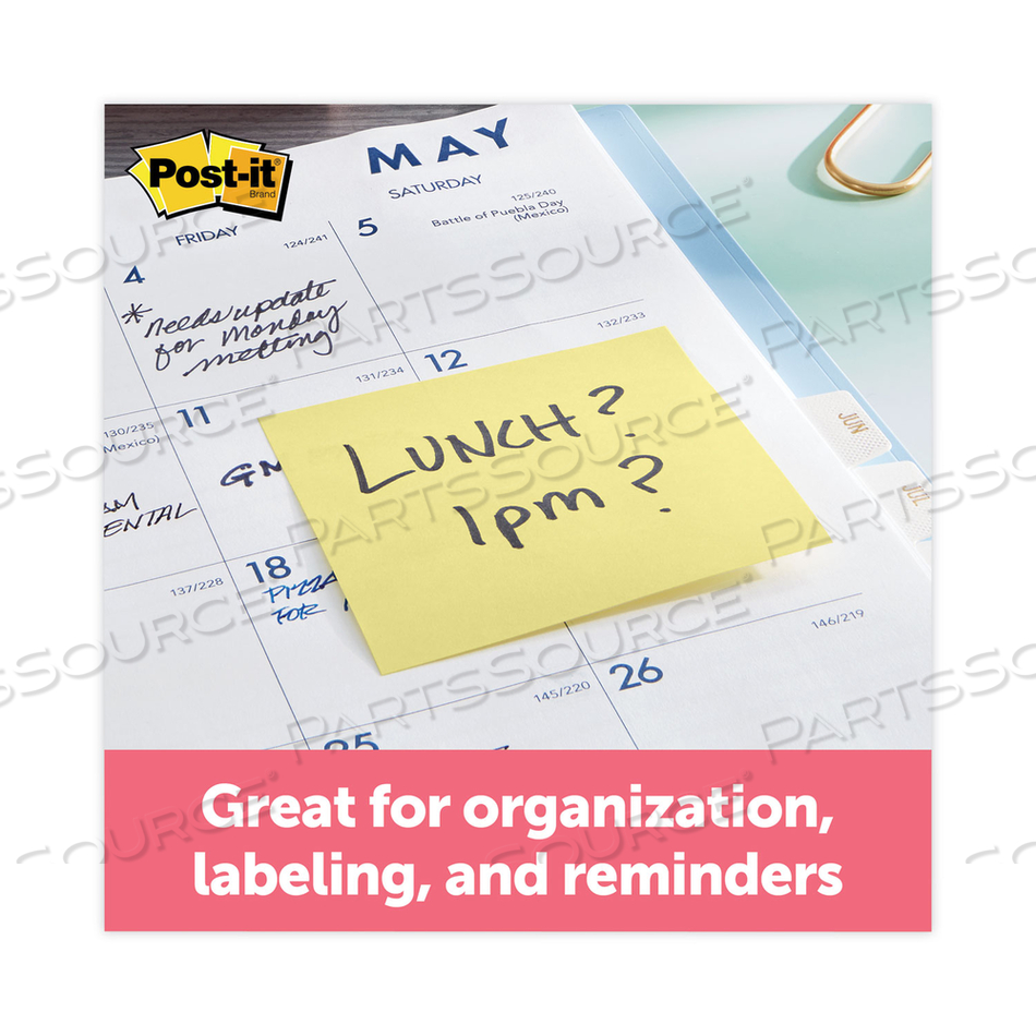 PADS IN CANARY YELLOW, 3" X 3", 90 SHEETS/PAD by 3M Consumer