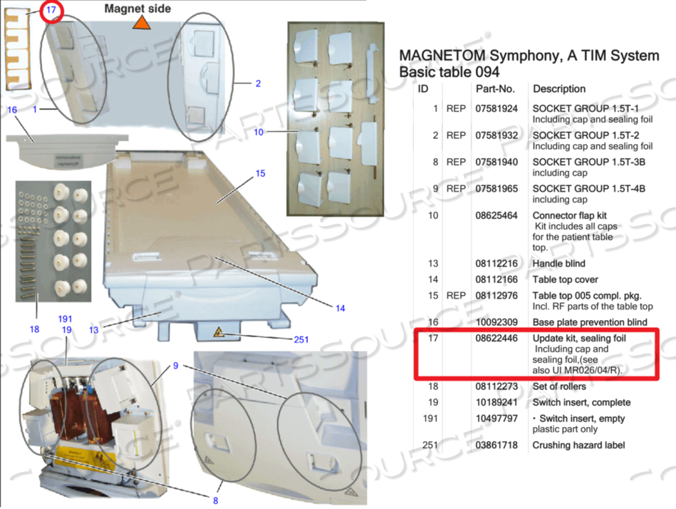 SEALING FOIL UPDATE KIT WITH CAP AND SEALING FOIL by Siemens Medical Solutions