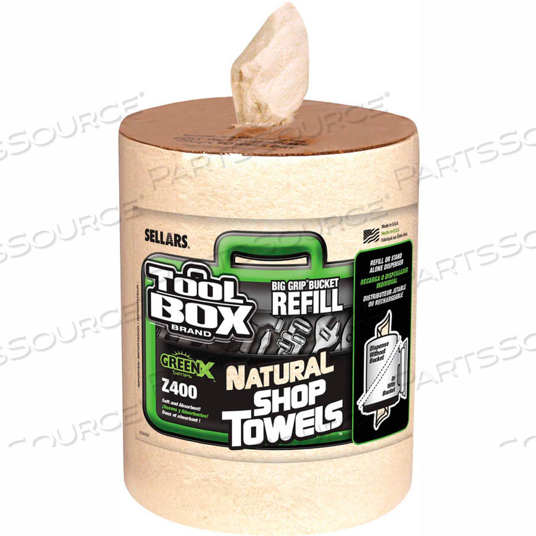TOOLBOX Z400 GREENX SERIES REFILL, NATURAL, 200 SHEETS/REFILL, 6 REFILLS by Sellars Retail Dist Co