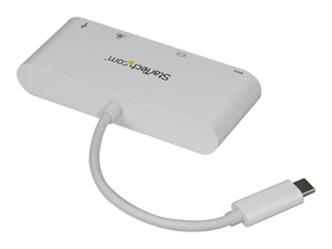 USB-C MULTIPORT ADAPTER FOR LAPTOPS - POWER DELIVERY - DVI - GBE - USB 3.0 - EXTERNAL VIDEO ADAPTER - USB-C - DVI, RJ-45 - WHITE by StarTech.com Ltd.