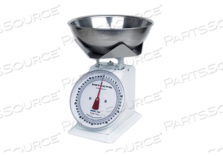 MECHANICAL PORTION CONTROL DIAL SCALE WITH SS BOWL / FOLDED PLATFORM EDGES, 50 LB by Detecto Scale / Cardinal Scale