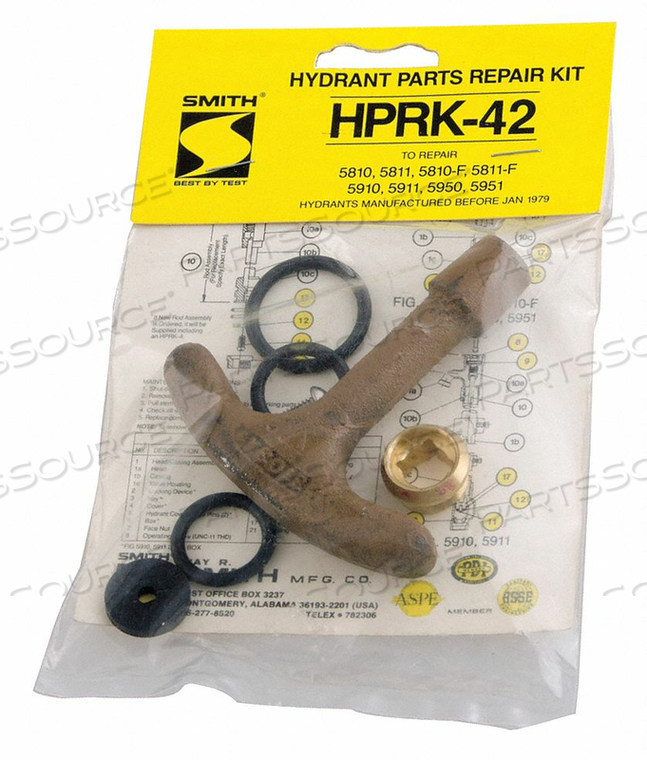 HYDRANT PARTS REPAIR KIT - OLD STYLE by Jay R. Smith Mfg. Co HYDRANT PARTS REPAIR KIT - OLD STYLE by Jay R. Smith Mfg. Co