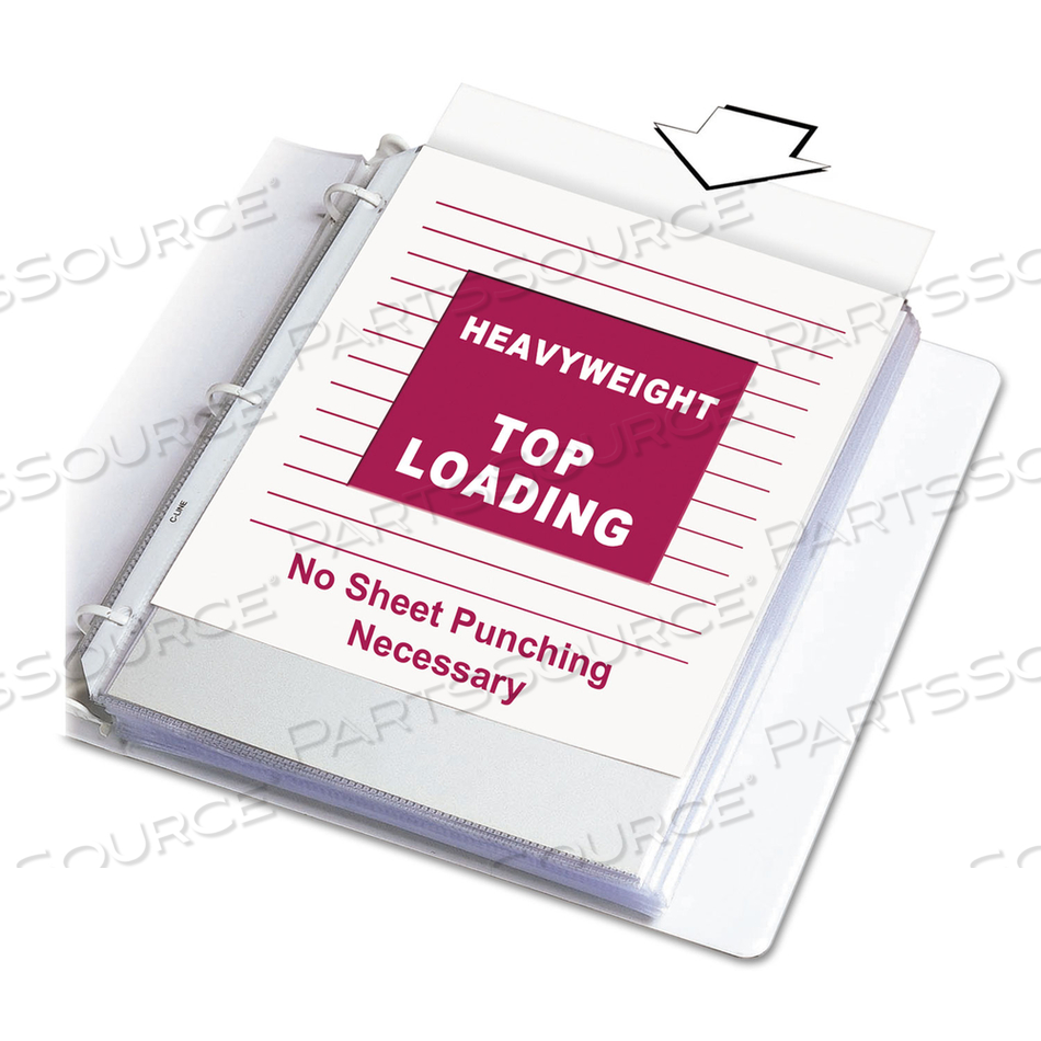 HEAVYWEIGHT POLYPROPYLENE SHEET PROTECTORS, CLEAR, 2", 11 X 8.5 by C-Line HEAVYWEIGHT POLYPROPYLENE SHEET PROTECTORS, CLEAR, 2", 11 X 8.5 by C-Line
