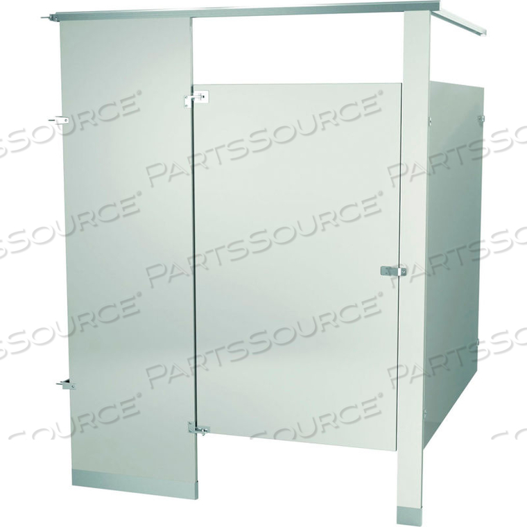 POWDER COATED STEEL 60-1/2" W COMPLETE IN-CORNER ADA COMPARTMENT, WARM GRAY 