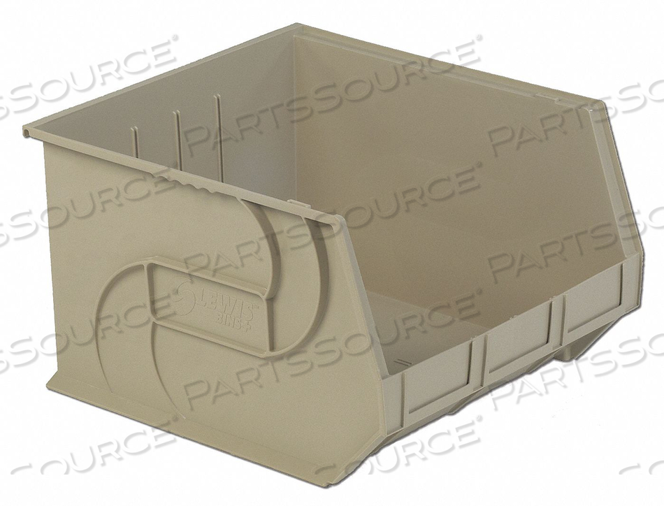 HANG/STACK BIN 11HX16-1/2WX18D STONE 