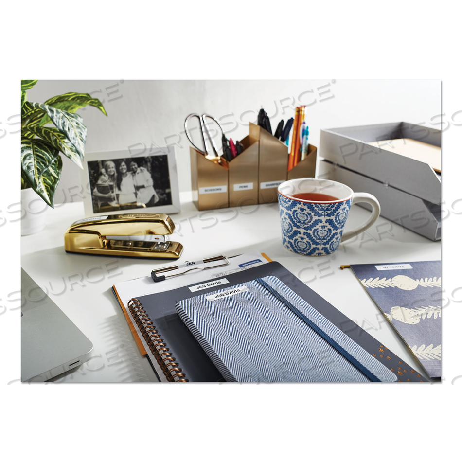 LETRATAG PLASTIC LABEL TAPE CASSETTE, 0.5" X 13 FT, WHITE by Dymo