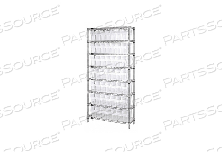 BIN SHELVING OVERALL 36 D CLEAR by Quantum Storage Systems BIN SHELVING OVERALL 36 D CLEAR by Quantum Storage Systems