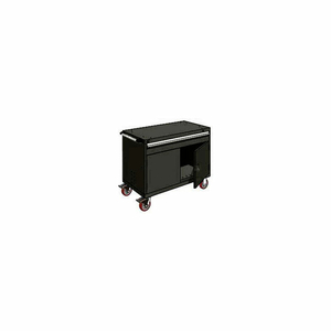 METAL 1 DRAWER HEAVY-DUTY MOBILE MODULAR DRAWER CABINET - 48"WX24"DX37-1/2"H BLACK by Rousseau Metal Inc.