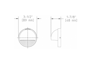 DECK LIGHT 3000K 105 LM 2W 12V AC by Hadco