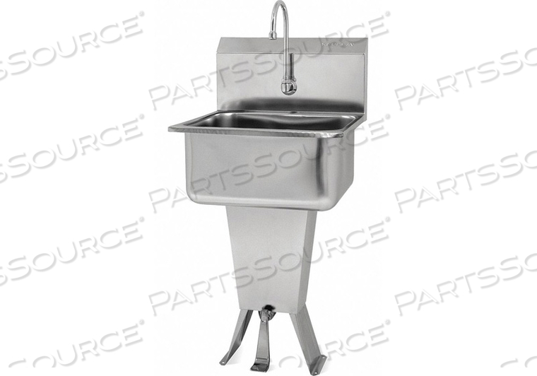 HAND SINK 19 IN L SS SINGLE FOOT PEDAL by Sani-Lav