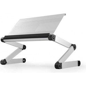 WORKEZ EXECUTIVE ALUMINUM LAPTOP & TABLET COOLING STAND, SILVER by Uncaged Ergonomics