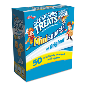 RICE KRISPIES TREATS, MINI SQUARES, 0.39 OZ, 50/BOX by Kellogg's RICE KRISPIES TREATS, MINI SQUARES, 0.39 OZ, 50/BOX by Kellogg's
