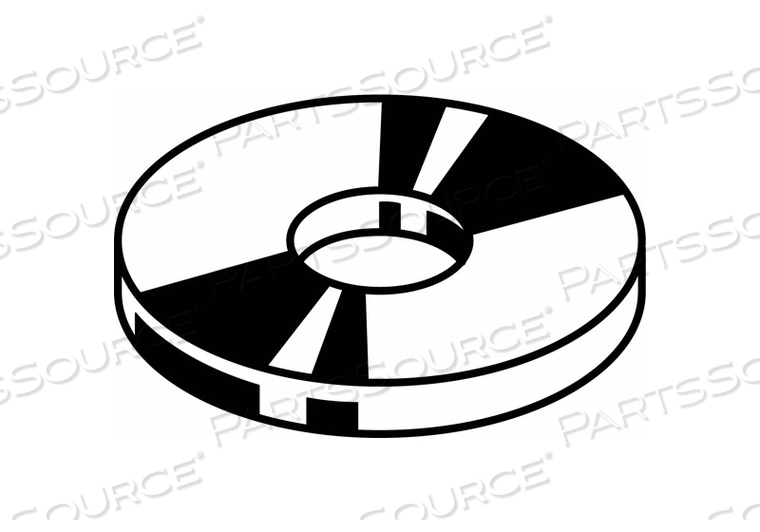 FENDER WASHER, FOR SCREW SIZE 1/4 IN, STEEL, NOT GRADED, ZINC PLATED, 0.281 IN IN DIA by Fabory