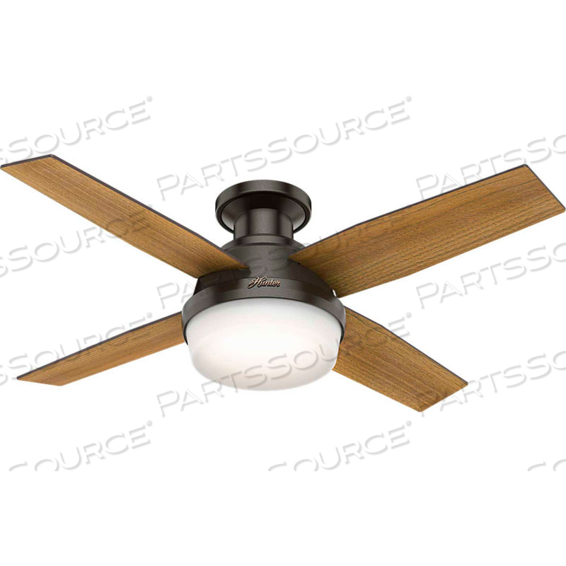 44" DEMPSEY LOW PROFILE CEILING FAN WITH LIGHT AND HANDHELD REMOTE - NOBLE BRONZE by Hunter Fan Co. / Casablanca Fand Co. 44" DEMPSEY LOW PROFILE CEILING FAN WITH LIGHT AND HANDHELD REMOTE - NOBLE BRONZE by Hunter Fan Co. / Casablanca Fand Co.