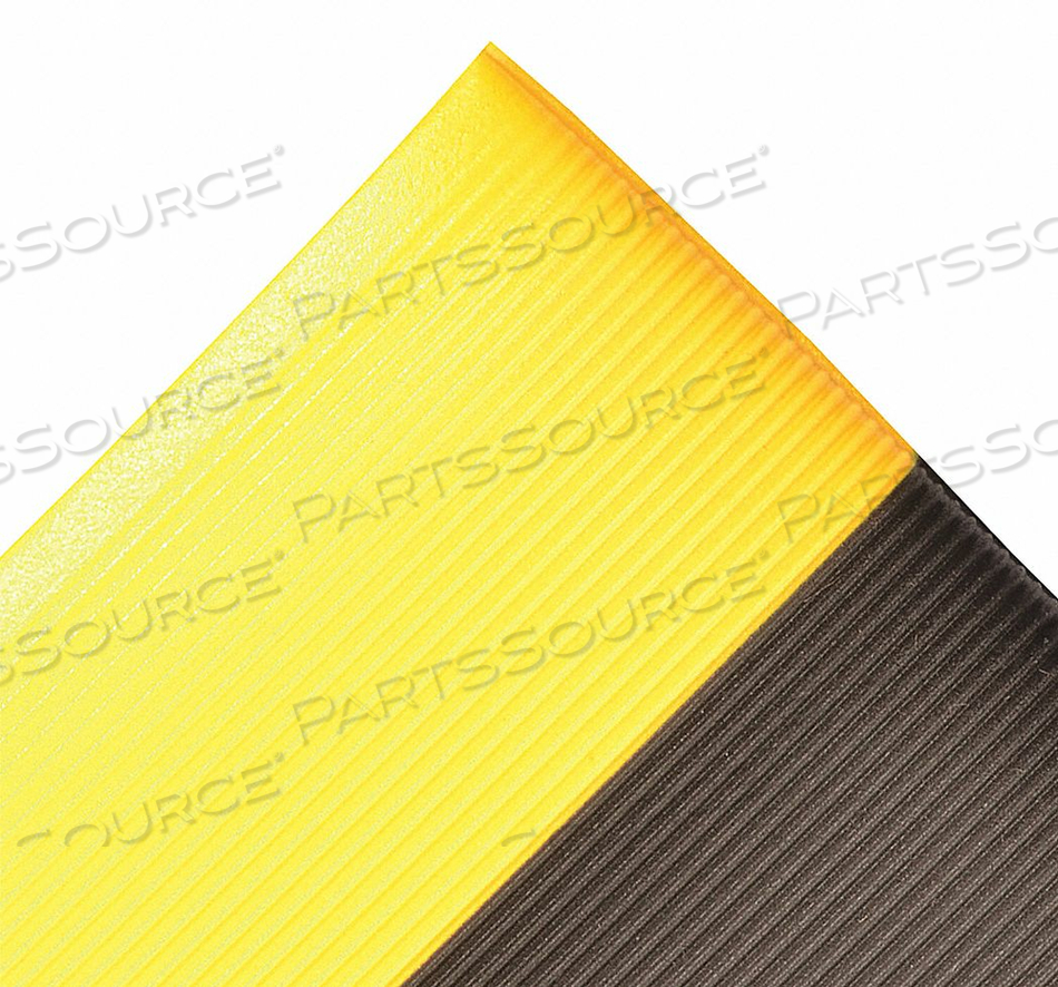 ANTIFATIGUE MAT BLACK YLLWBRDR 3FT.X6FT. by Notrax ANTIFATIGUE MAT BLACK YLLWBRDR 3FT.X6FT. by Notrax