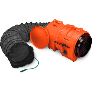 16 INCH AXIAL EXPLOSION-PROOF (EX) PLASTIC BLOWER W/ CANISTER & 15' DUCTING by Allegro