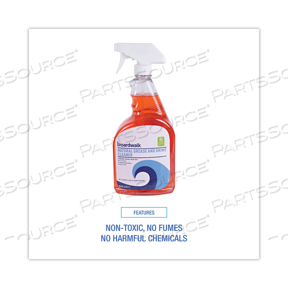 BOARDWALK GREEN NATURAL GREASE AND GRIME CLEANER, 32 OZ SPRAY BOTTLE by Boardwalk