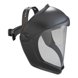 BIONIC FACE SHIELD, HARDCOAT/ANTIFOG, CLEAR/BLACK MATTE by Uvex