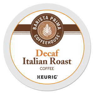 DECAF ITALIAN ROAST COFFEE K-CUPS, 24/BOX by Barista Prima Coffeehouse DECAF ITALIAN ROAST COFFEE K-CUPS, 24/BOX by Barista Prima Coffeehouse