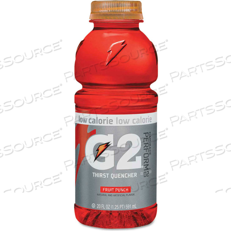 G2 PERFORM 02 LOW-CALORIE THIRST QUENCHER, FRUIT PUNCH, 20 OZ BOTTLE, 24/CARTON by Gatorade