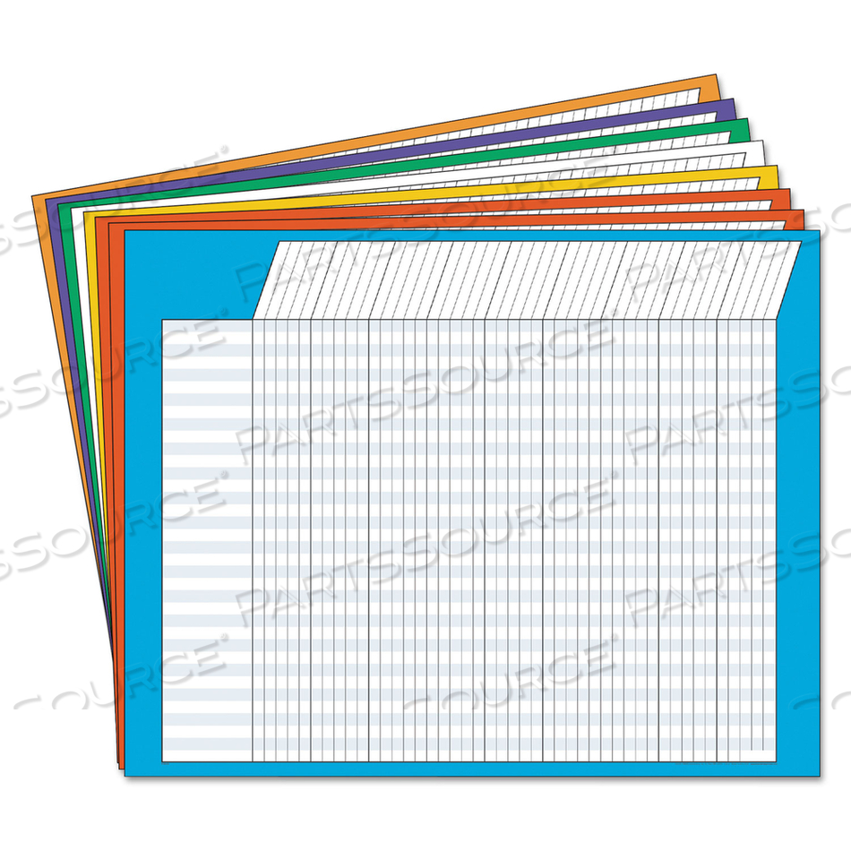 HORIZONTAL INCENTIVE CHARTS VARIETY PACK, 22" X 28", 36 ROWS/45 COLUMNS, 8 CHARTS/PACK by Trend
