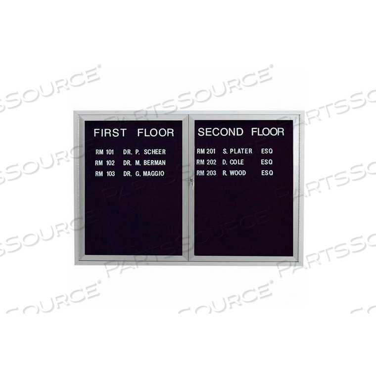 2 DOOR ENCLOSED LETTER BOARD CABINET - 48"W X 36"H by Aarco Products 2 DOOR ENCLOSED LETTER BOARD CABINET - 48"W X 36"H by Aarco Products
