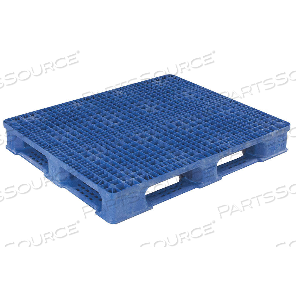 PALLET, RACKABLE, 48 IN OVERALL LG, 40 IN OVERALL WD, PLASTIC, 30,000 LB STATIC LOAD CAPACITY, BLUE by Approved Vendor